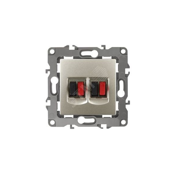 Розетка аудио двойная, Эра12, шампань, 12-3112-04 ЭРА Б0027464