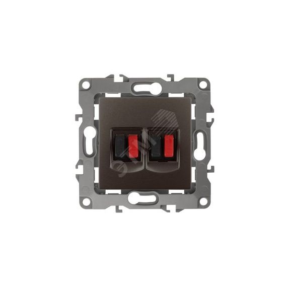 Розетка аудио двойная, Эра12, бронза, 12-3112-13 ЭРА Б0027468