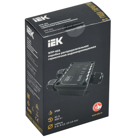 Коробка распределительная герметичная WTP-401 3 ввода IP68 IEK