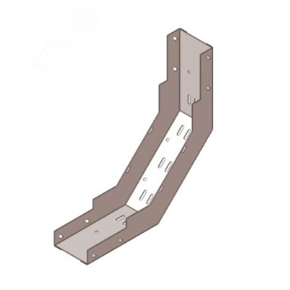 Лоток замковый глухой КПЗГ 100х100-90 УХЛ1 для поворота трассы вверх на 90, оцинкованный лист(толщина покрытия 10 -18 мкм) S1,0 Завод ЭМИ Курган П0000013852