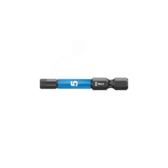 Бита ударная под внутренний шестигранник 840/4 IMP DC Impaktor Hex-Plus алмазное покрытие хвостовик 1/4 E 6.3 5 x 50 мм WERA WE-057645