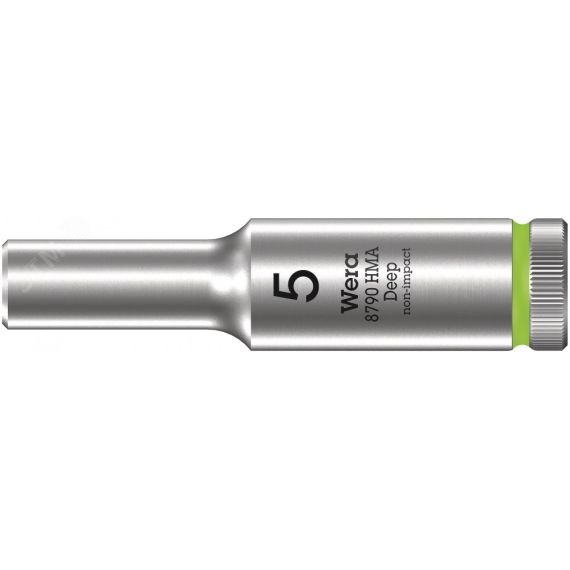 Головка торцевая шестигранная 8790 HMA Deep DR 1/4 глубокая 5 x 50 мм WERA WE-004501