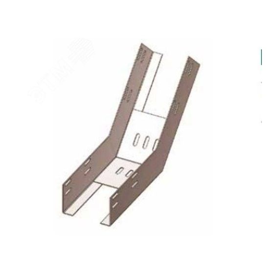 Лоток глухой КПГ 100х100-45 У3 для поворота трассы вверх на 45, окрашенный, S1,5 Завод ЭМИ Курган 1236