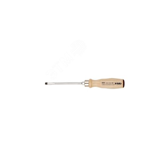 Отвертка с деревянной рукояткой ударная SL 3,5Х0,6 Felo 33503590