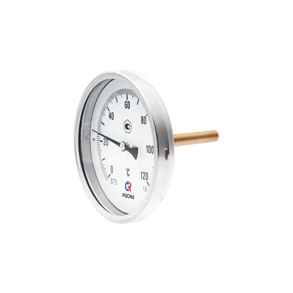 Термометр биметаллический осевой БТ-41.211 0...120С 1/2' 100 кл.1.5 РОСМА 00000002462