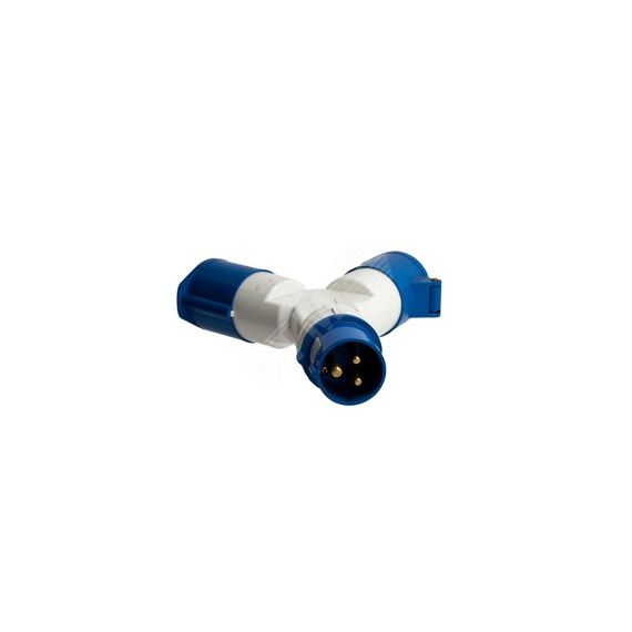 Розетка двухлучевая 1012-4h 2Р+РЕ 16А 110В IP44 EKF ps-1012-4h-16-110