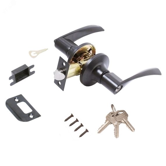 Защёлка СТАНДАРТ 8901 ET BL черная кл/фикс ПТК 13390