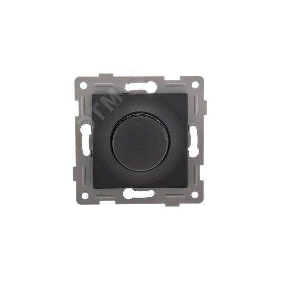 Ugra диммер, 500 W, с накладкой и воротком, скрытая установка.  графит. GUSI Electric С11Д6-010