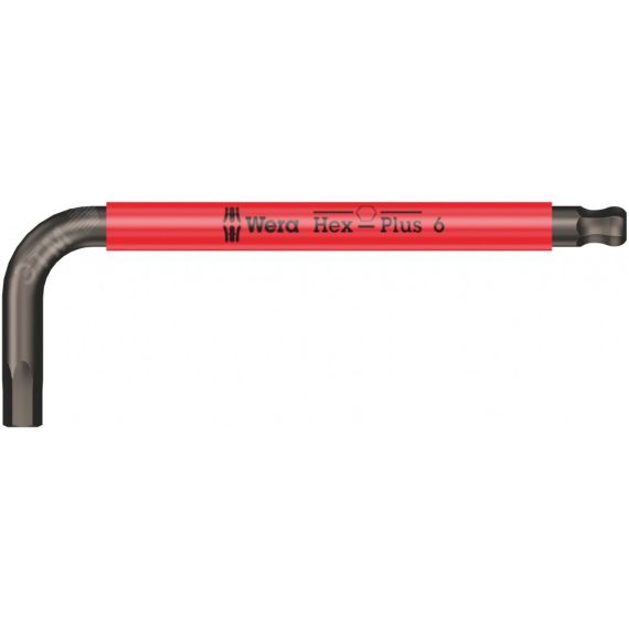Ключ Г-образный 950 SPKS Multicolour с шаром 6 x 100 мм WERA WE-022675