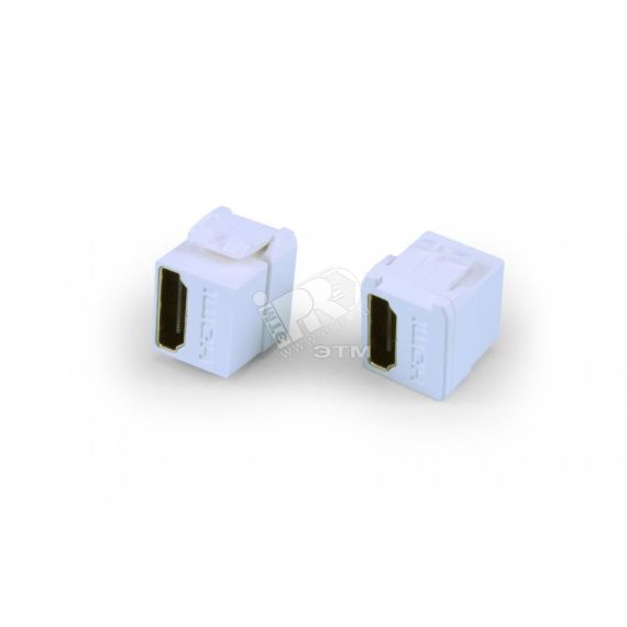Вставка Keystone Jack проходной адаптер HDMI Type A 90град. ROHS черная Hyperline 251213