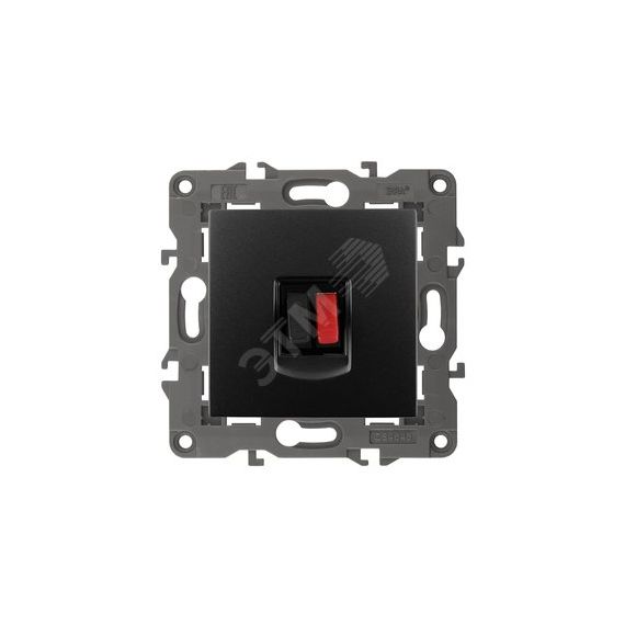 Розетка аудио, Эра Elegance, антрацит, 14-3111-05 ЭРА Б0034324