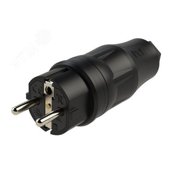 Вилка каб 16A/250V/2P+E/IP54 корпус черный PCE 05721-ss