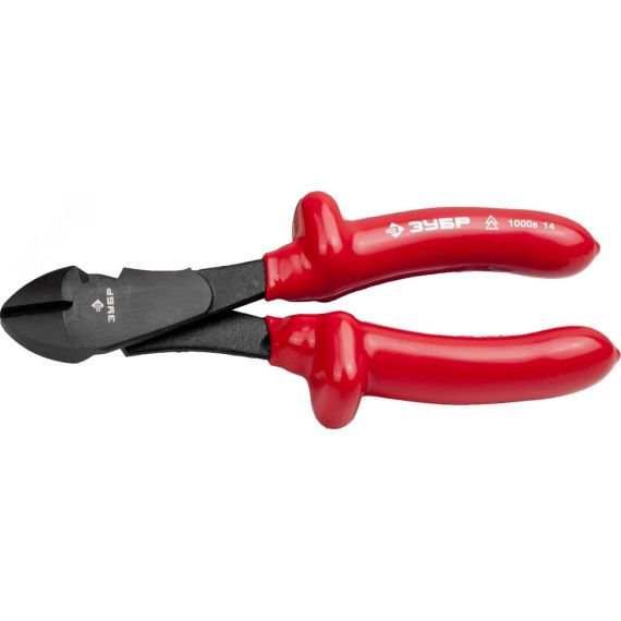 Бокорезы ''ЭЛЕКТРИК'' усиленные, диэлектрические, высоковольтные до ~1000В, маслобензостойкая рукоятка, 170мм, Мастер 2214-6-17 ЗУБР 2214-6-17_z02