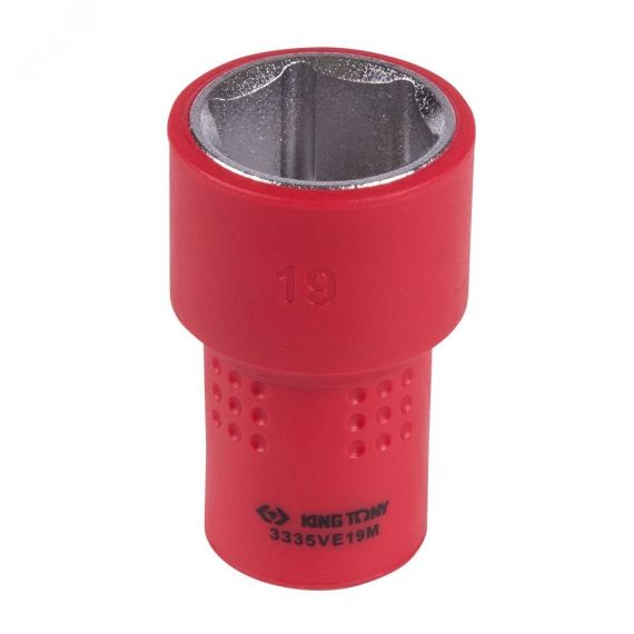 Головка торцевая диэлектрическая шестигранная 3/8'' 19 мм King Tony 3335VE19M