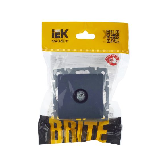 BRITE Розетка TV проходная РТВ10-0-БрМ маренго IEK