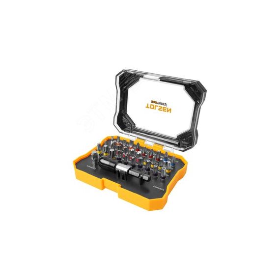 Набор вставок (бит) 1/4'', PH, PN, Hex, Torx, Slotted, TorxTR, Square, 32 предмета Tolsen TT20377