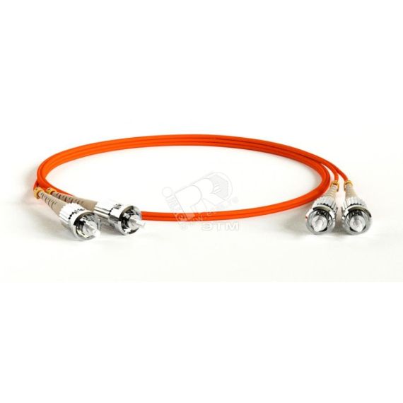 Патч-корд волоконно-оптический (шнур) мм 62.5/125 ST-ST 2мм duplex LSZH (2м) Hyperline 239536