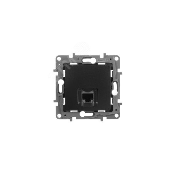 ETIKA Информационная розетка RJ 45 категория 5e UTP антрацит Daccord/Legrand 672641