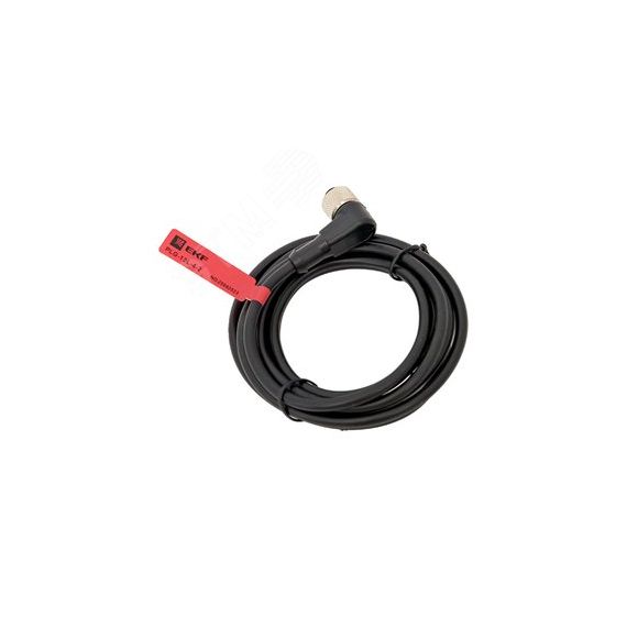 Кабель-разъем М12 4-PIN угловой PLG-12L-4-2 EKF PLG-12L-4-2