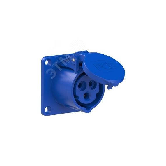 Розетка встраиваемая наклонная 32А/230V/1P+N+E/IP44 PCE 423-6