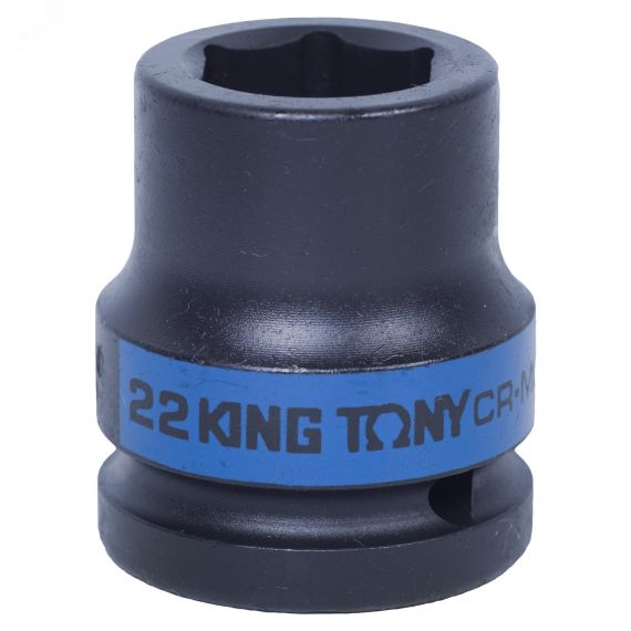 Головка торцевая ударная шестигранная 3/4', 22 мм King Tony 653522M