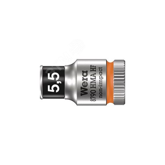 Головка торцевая шестигранная 8790 HMA HF Zyklop DR 1/4 с функцией фиксации крепежа 5.5 x 23 мм WERA WE-003720
