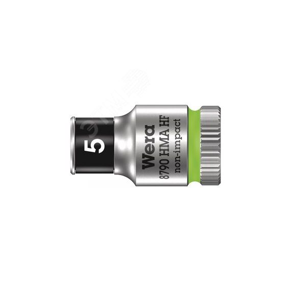 Головка торцевая шестигранная 8790 HMA HF Zyklop DR 1/4 с функцией фиксации крепежа 5 x 23 мм WERA WE-003719