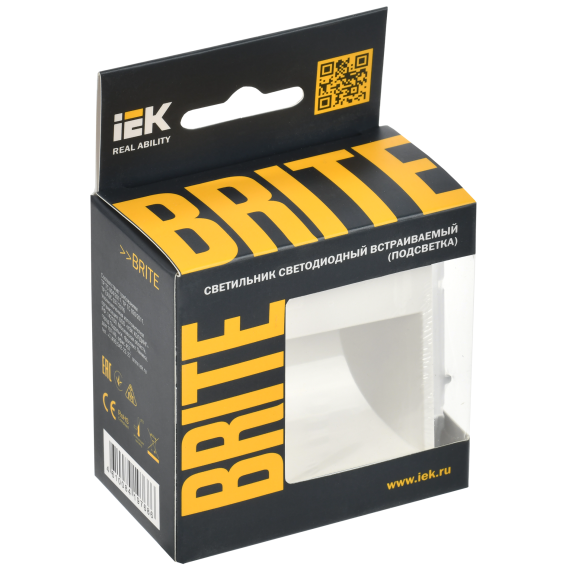 BRITE Подсветка светодиодная встраиваемая ПЛ20-БрБ белый IEK