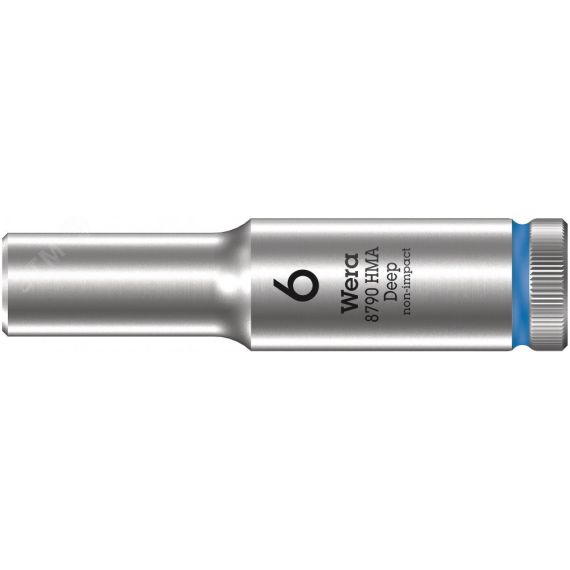 Головка торцевая шестигранная 8790 HMA Deep DR 1/4 глубокая 6 x 50 мм WERA WE-004503