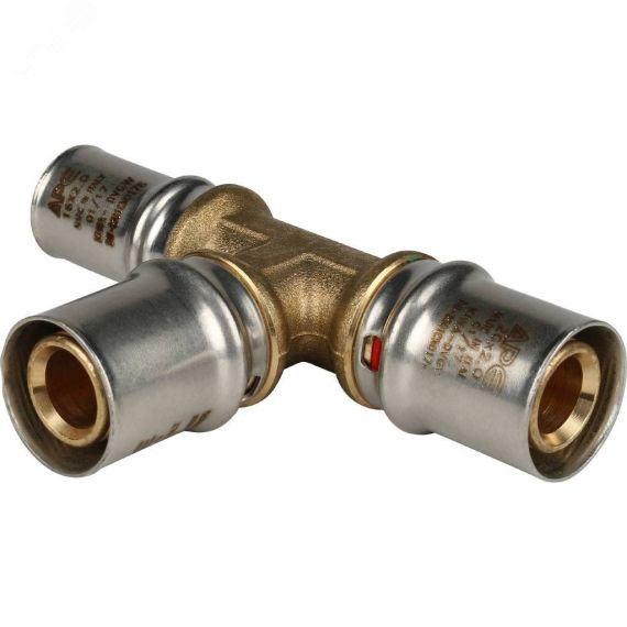 Тройник переходной 20х20х16 для металлопластиковых труб прессовой STOUT SFP-0005-202016