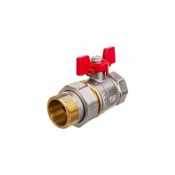 Кран шаровой с американкой 2 ВН/НР, ручка бабочка Rommer RBV-0005-0510250