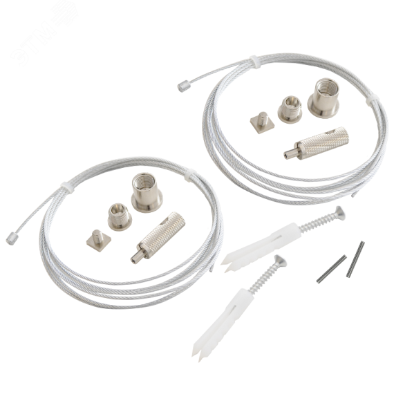 Подвес Supermarket тросовый 2 м с креплением в отверстие М5 (к-кт: 2 троса + 2 винта) Вартон V4-R0-00.0006.SU0-0002