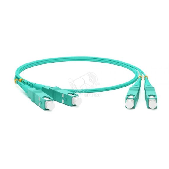 Патч-корд волоконно-оптический (шнур) мм 50/125(OM3) SC-SC 2мм duplex 10G/40 LSZH (1м) Hyperline 239464