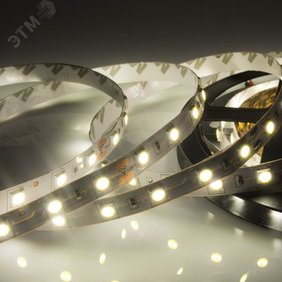 Лента LED 5м 24 В, 10 мм, IP23, SMD 5050, 60 LED/m, цвет свечения теплый белый (3000 К) LAMPER REXANT 141-632