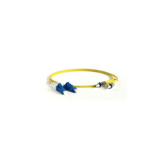Патч-корд волоконно-оптический (шнур) SM 9/125 (OS2) ST/UPC-FC/UPC 2мм duplex LSZH (2м) Hyperline 238564
