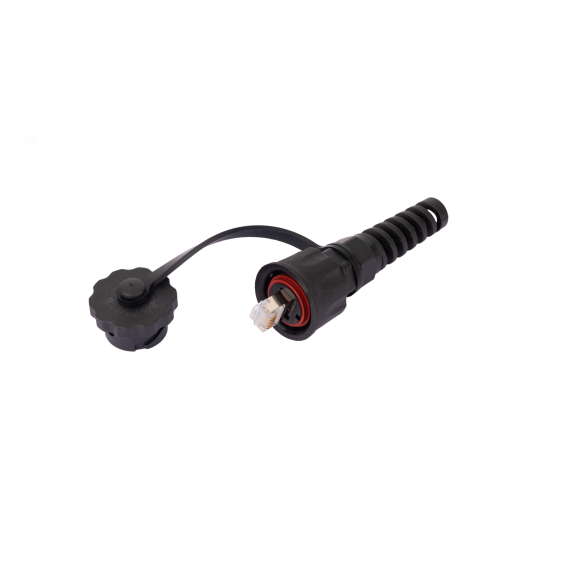 Коннектор индустриальный FTP RJ45 cat.6 IP67 черный NIKOMAX/NIKOLAN NMC-RJ88RA50SE3-IS-BK
