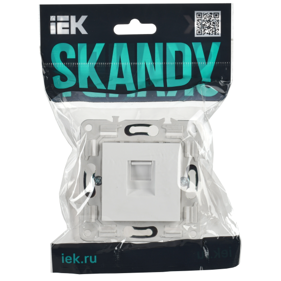 SKANDY Розетка компьютерная RJ45 кат.5E SK-K01W арктический белый IEK