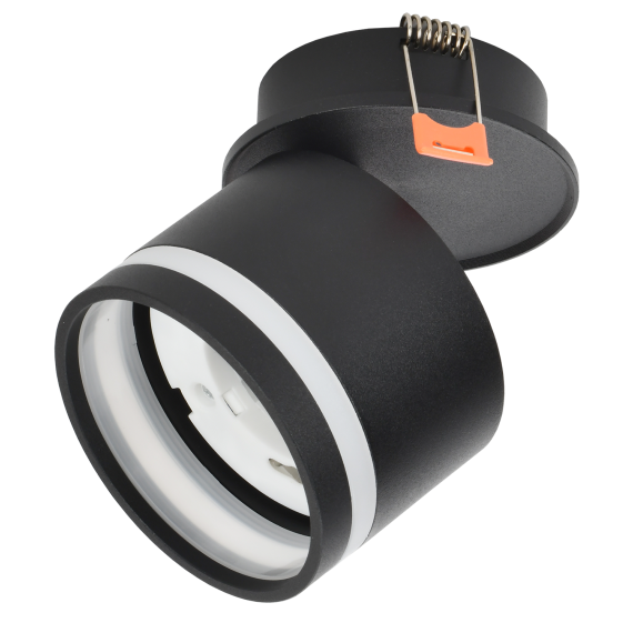 Светильник 4033 встраиваемый поворотный под лампу GX53 черный IEK
