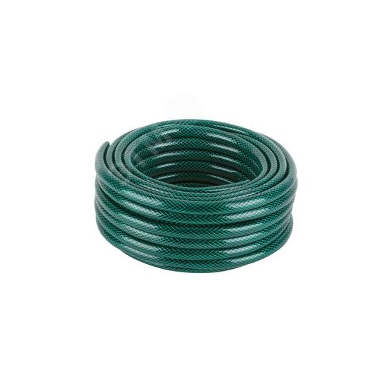 Шланг поливочный трехслойный армированный, зеленый 1/2'' х 1.8 мм х 15 м КУРС РОС 76304