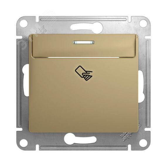 GLOSSA Выключатель карточный титан в рамку схема 6 SE (Systeme) GSL000469