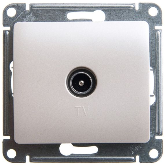 GLOSSA Розетка телевизионная TV проходная 4DB перламутр в рамку SE (Systeme) GSL000692