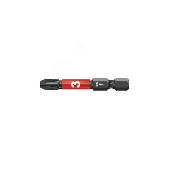 Бита ударная 851/4 IMP DC Impaktor PH алмазное покрытие хвостовик 1/4 E 6.3 PH 3 x 50 мм WERA WE-057657