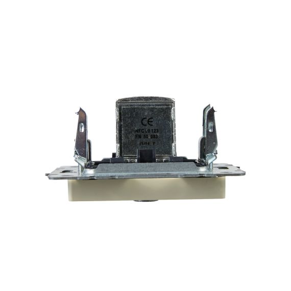 BRITE Розетка TV проходная РТВ10-0-БрКр бежевый IEK