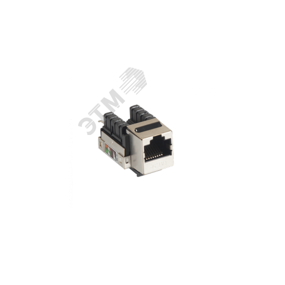 Модуль Keystone Кат.5e RJ45/8P8C экран. металлик 10шт. NETLAN EC-UKJ-SD2-MT-10