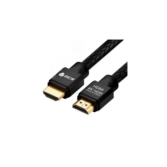 Кабель HDMI 2.0, Ultra HD 19М на 19М, 2 м., AL черный нейлон Greenconnect GCR-52189