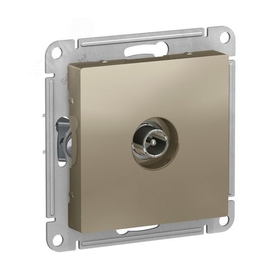 Розетка ATLASDESIGN TV проходная 4DB механизм шампань SE (Systeme) ATN000592