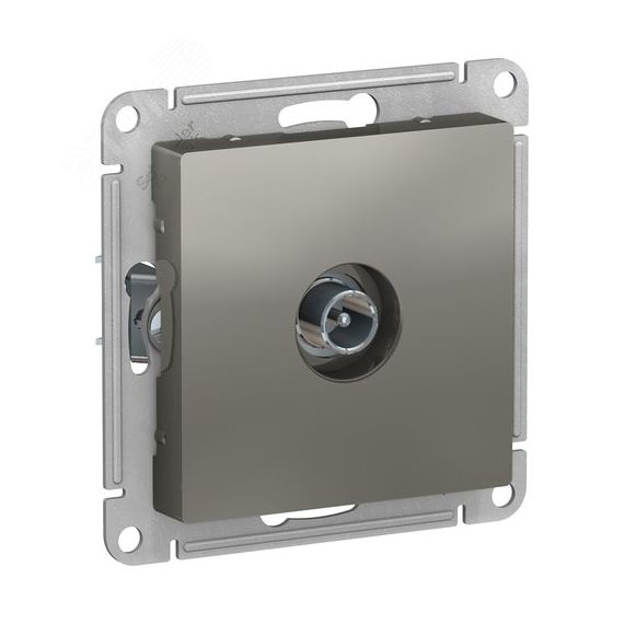 Розетка ATLASDESIGN TV проходная 4DB механизм сталь SE (Systeme) ATN000992