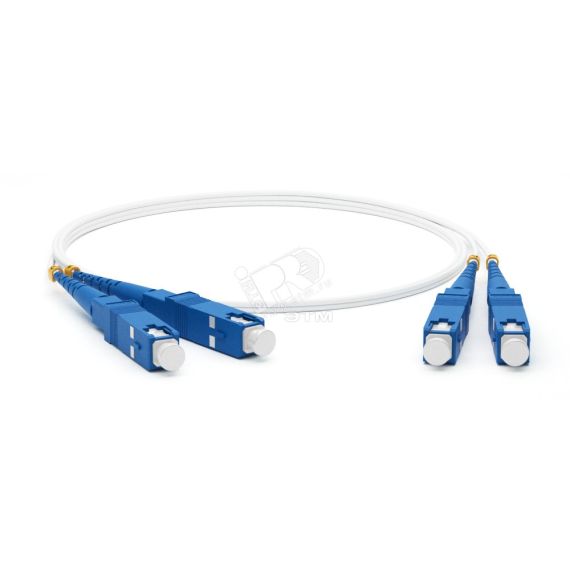 Патч-корд волоконно-оптический (шнур) SM 9/125 (G657) SC/UPC-SC/UPC 2мм duplex LSZH (1м) Hyperline 238615