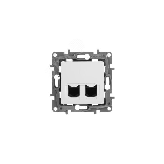 ETIKA Двойная розетка RJ 45 категория 5е UTP белый Daccord/Legrand 672255