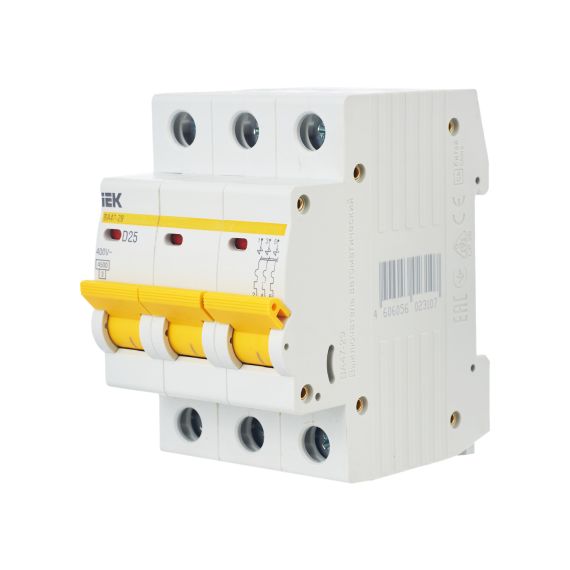 KARAT Автоматический выключатель ВА47-29 3P D 25А 4,5кА IEK